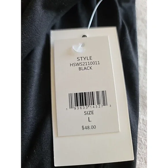 Halston Studio Women's Black Long Sleeve Top SIZE L NWT - Picture 5 of 12